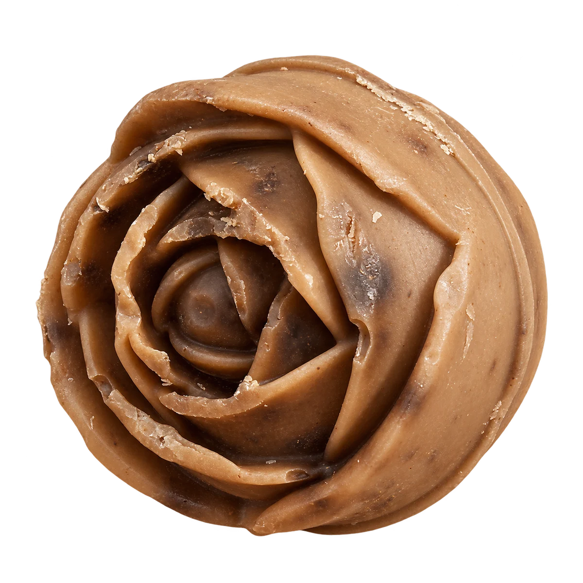 Brown handmade rose-shaped coffee soap